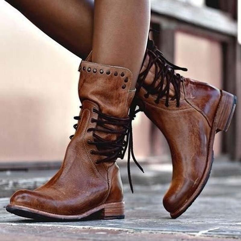 Maura | Leather Lace-Up Boots