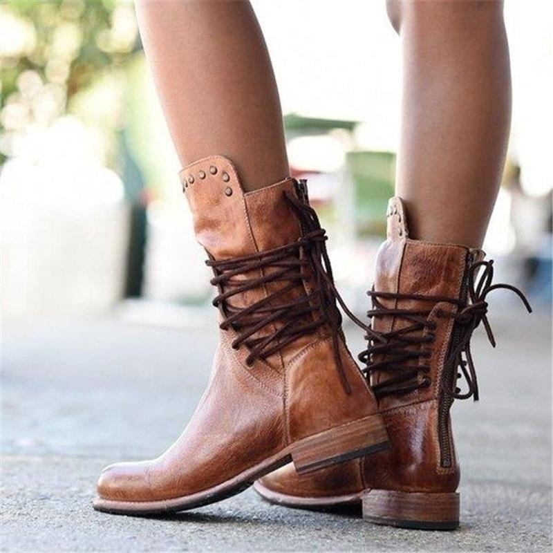 Maura | Leather Lace-Up Boots