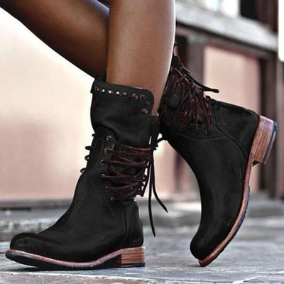 Maura | Leather Lace-Up Boots