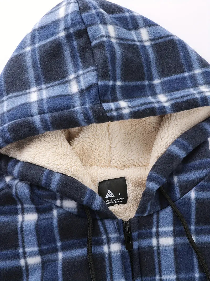 Grant | Warm Plaid Fleece Jacket