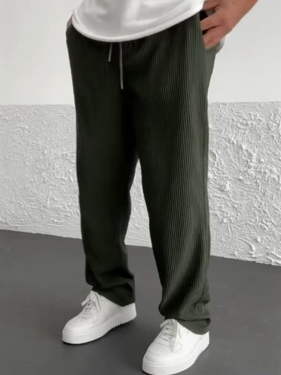 Cameron | Straight-Cut Ribbed Pants