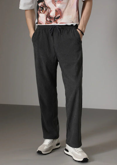 Cameron | Straight-Cut Ribbed Pants