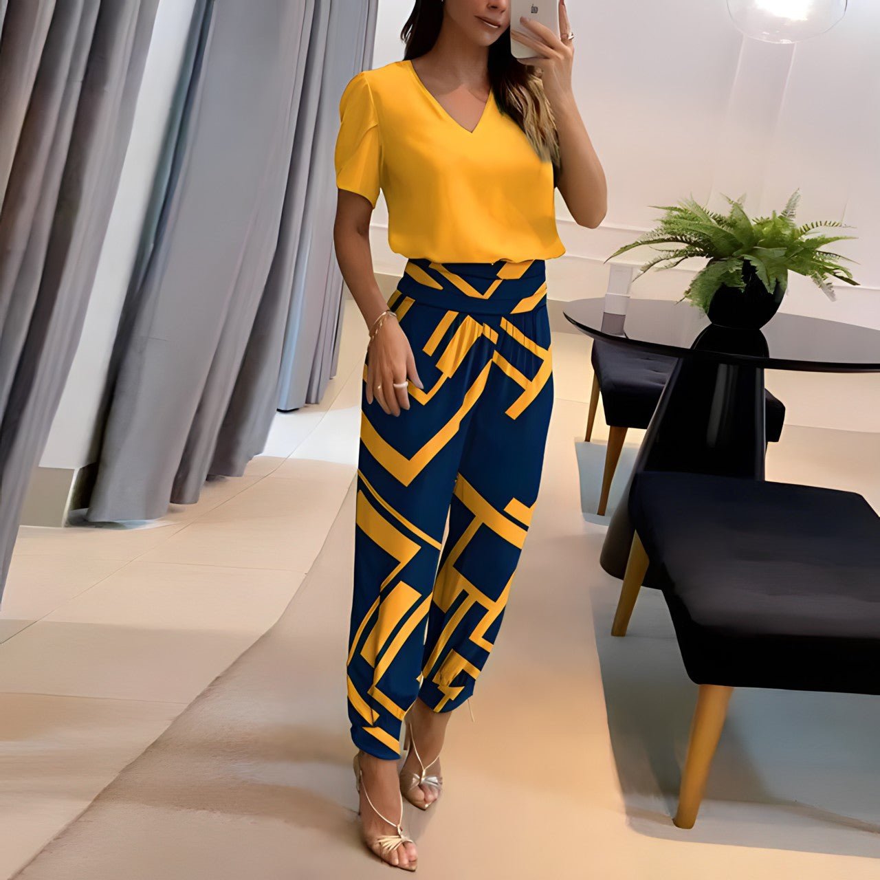 Alexandra | Trendy Blouse and Trousers Set