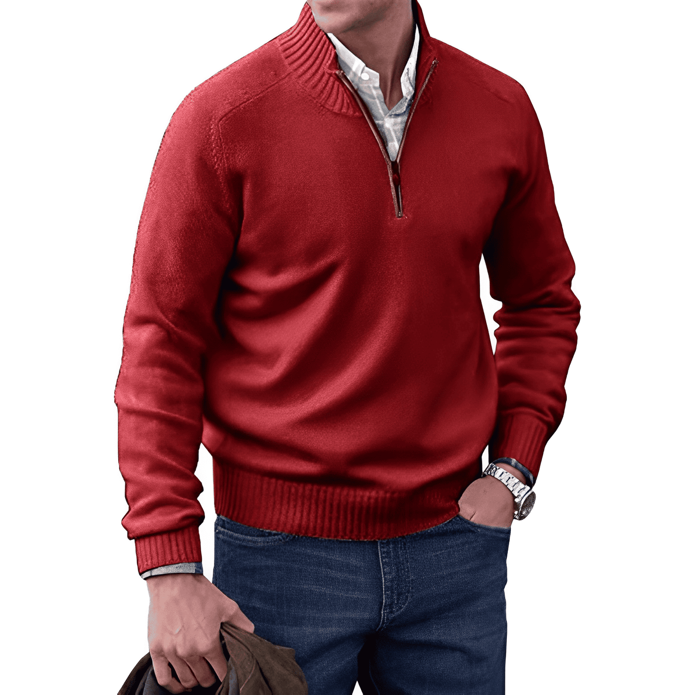 Eric | Elegant Cotton Sweater with Zipper