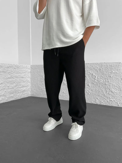 Cameron | Straight-Cut Ribbed Pants