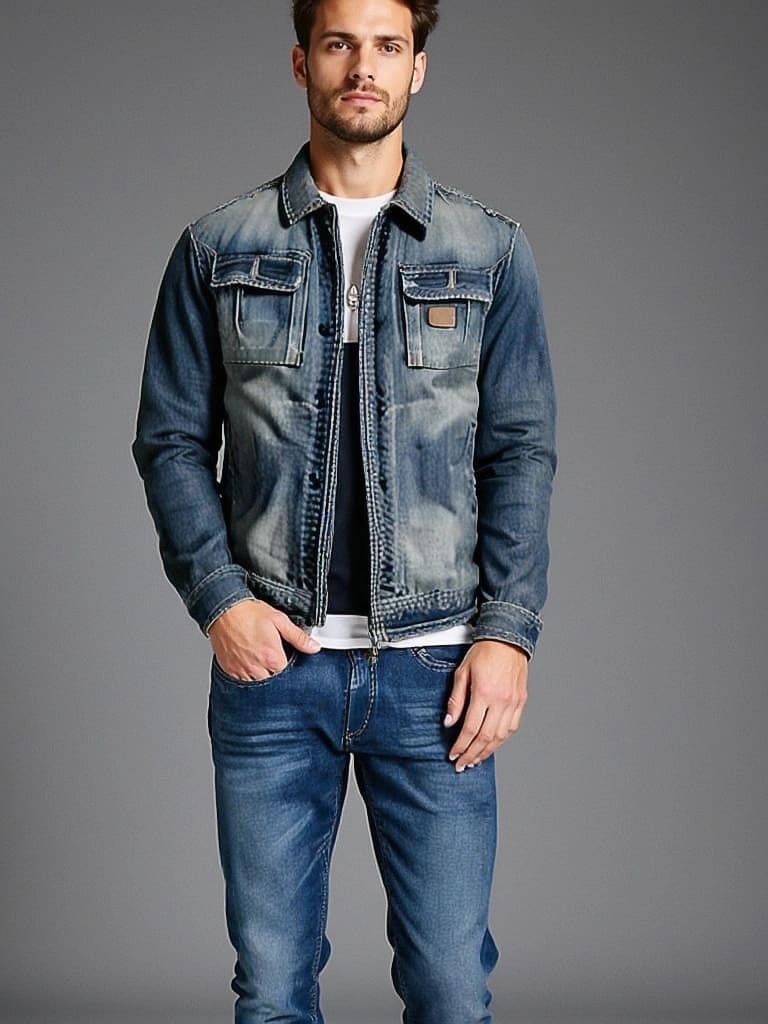 Sean | Retro Denim Jacket